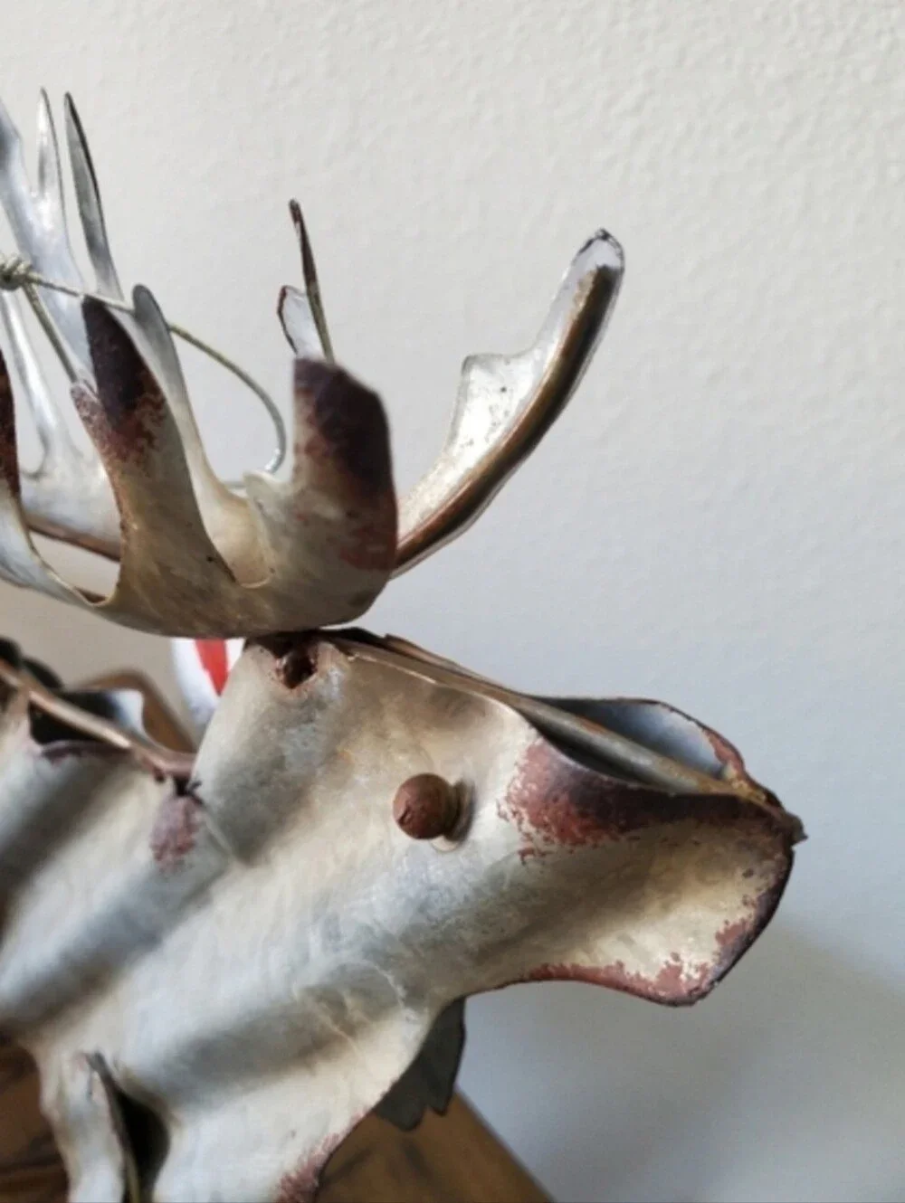 Distressed Metal Reindeer Rustic Corrugated Galvanized Tabletop Mantel Decor